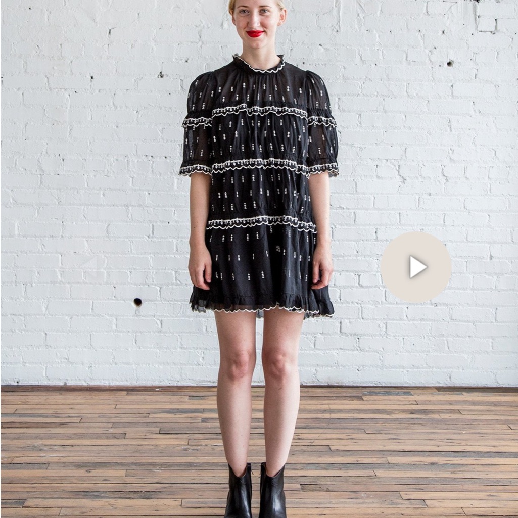 Isabel Marant Etoile Black Lace Mini Dress